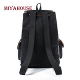 Miyahouse Dragonfly Floral Print Canvas Backpack for Teenage Girls