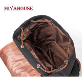 Miyahouse Dragonfly Floral Print Canvas Backpack for Teenage Girls