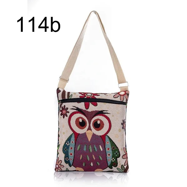 Miyahouse Couple Owl Printed Summer Crossbody Bag Shoulder Bag For Teenage Girls