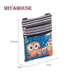 Miyahouse Owl Shoulder Bag Cartoon Printed Messenger