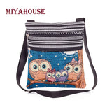 Miyahouse Owl Shoulder Bag Cartoon Printed Messenger
