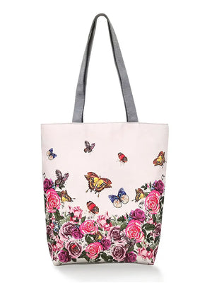 Miyahouse Floral Printed Handbag Women Shoulder Bag Canvas