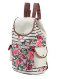 Miyahouse Canvas Backpack Women Drawstring Bag Travel Rucksack