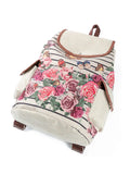 Miyahouse Canvas Backpack Women Drawstring Bag Travel Rucksack