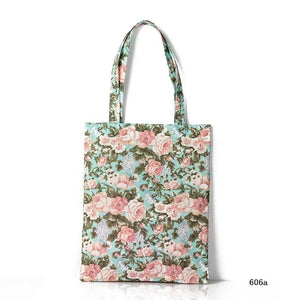 Miyahouse Floral Print Tote Bag Zipper Handbag