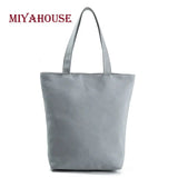 Miyahouse Red Poppy Printed Beach Handbag Women Canvas Tote