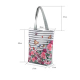 Miyahouse Red Poppy Printed Beach Handbag Women Canvas Tote