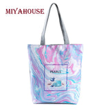 Miyahouse Summer Beach Bag Women Shoulder Canvas Tote Hand