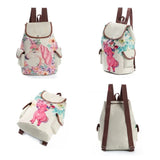 Miyahouse Unicorn Printed Backpack Girls Drawstring School Bag