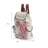 Miyahouse Unicorn Printed Backpack Girls Drawstring School Bag
