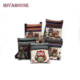 Miyahuose Owl Printed Mini Shoulder Bag Lady Small Double Zipper