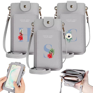 PU Leather Mobile Phone Bag Crossbody Wallet Touch Screen Purse