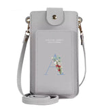 PU Leather Mobile Phone Bag Crossbody Wallet Touch Screen Purse