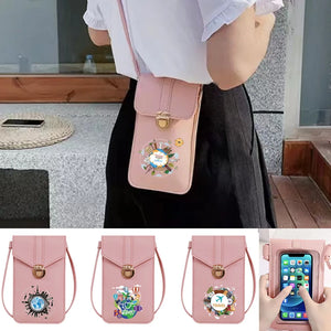 PU Leather Wallet Crossbody Bag Touch Screen Cell Phone Pack