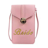 Women Crossbody Bag Bride Print Coin Purse Touch Screen Cell Phone Storage Pack