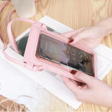Women's PU Leather Phone Bag Wallet Card Packet Chest Print Messenger Bag