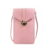 Women's PU Leather Phone Bag Wallet Card Packet Chest Print Messenger Bag