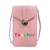 Teacher Print Crossbody Phone Wallet Waterproof Bag