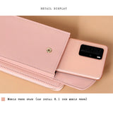 Leaf Letter Print Phone Bag Universal Women Wallet