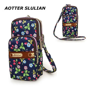 Floral Shoulder Bag Wallet Case Arm Pouch Clutch Pack