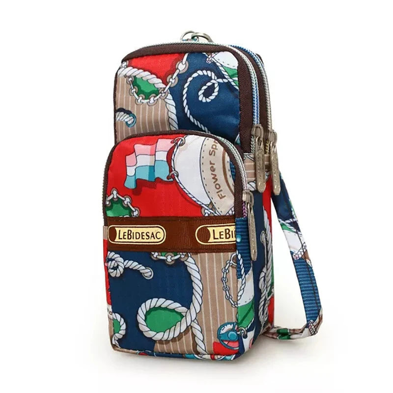 Floral Shoulder Bag Wallet Case Arm Pouch Clutch Pack