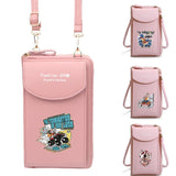 Cell Cover Mask Print Crossbody Shoulder Bag Wallet Case