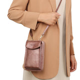 Retro PU Shoulder Bag Female Crossbody Bags Portable Small Bag Handbag