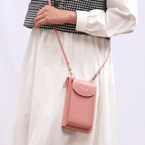 Metal Opening Crossbody Bag Mini PU Leather Shoulder Messenger Bag