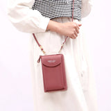 Metal Opening Crossbody Bag Mini PU Leather Shoulder Messenger Bag