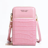 Metal Opening Crossbody Bag Mini Solid PU Leather Shoulder Messenger Bag