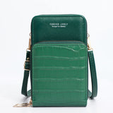 Metal Opening Crossbody Bag Mini Solid PU Leather Shoulder Messenger Bag