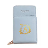 Women's Phone Bag Wallet Crossbody Purse Wreath Print Zipper Purse