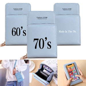 Women's Wallet Card Package Cell Phone Crossbody Bag Zipper Purse