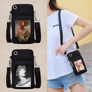 Anime Funny Pattern Printing Mobile Phone Case Shoulder Bags Waterproof