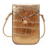 Crocodile Flap Leather Shoulder Bag for Women