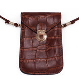 Crocodile Flap Leather Shoulder Bag for Women