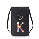 Pink Crossbody Bag for Women, Travel Shoulder Bag with Initial Name