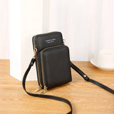 Mobile Phone Purse Smartphone Wallet PU Leather Shoulder Strap Handbag