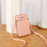 Mobile Phone Purse Smartphone Wallet PU Leather Shoulder Strap Handbag