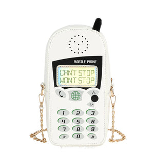 Mobile Phone Chain Crossbody Bag Reflective Purses Girls Shoulder Novelty Clutch