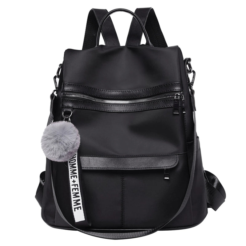 Hair Ball Pendant Shoulder Bag Women Backpack