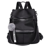 Hair Ball Pendant Shoulder Bag Women Backpack