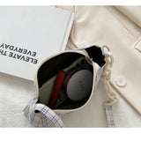 Canvas Messenger Bag Solid Shoulder Bag