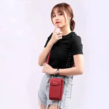 Women's PU Leather Messenger Bag Portable Small Shoulder Bag