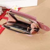 Women's PU Leather Messenger Bag Portable Small Shoulder Bag