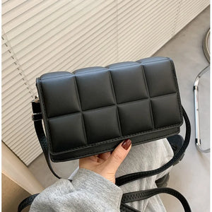 Women's PU Leather Messenger Bag Solid Shoulder Bag