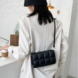Women's PU Leather Messenger Bag Solid Shoulder Bag