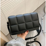 Women's PU Leather Messenger Bag Solid Shoulder Bag