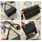 Women's PU Leather Messenger Bag Solid Shoulder Bag