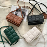 Women's PU Leather Messenger Bag Solid Shoulder Bag